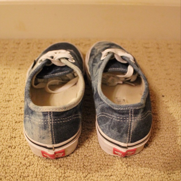 Denim Bleach Marbled Vans Shoes - Picture 5 of 5